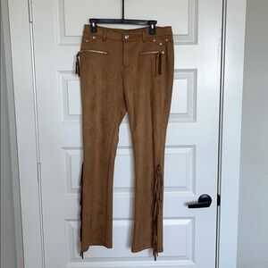 Forever 21 Camel Suede Trousers